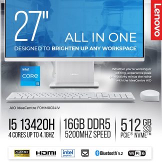Lenovo AIO 27" /I5-13420H/512GB/16GB/1YR/GREY/FD