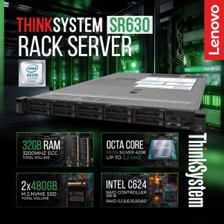 Lenovo ThinkSystem SR630/1U-RackMount/Xeon 4208/32GB-3200/2x480GB SSD