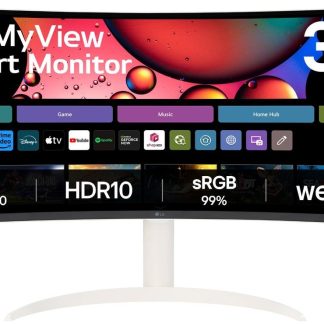 LG 34" 2K Curved-AIR PLAYS/SMART/SPEAKERS/RJ45/HDMI