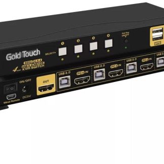 KVM SWITCH 4 ports HDMI 2.0 GOLD TOUCH